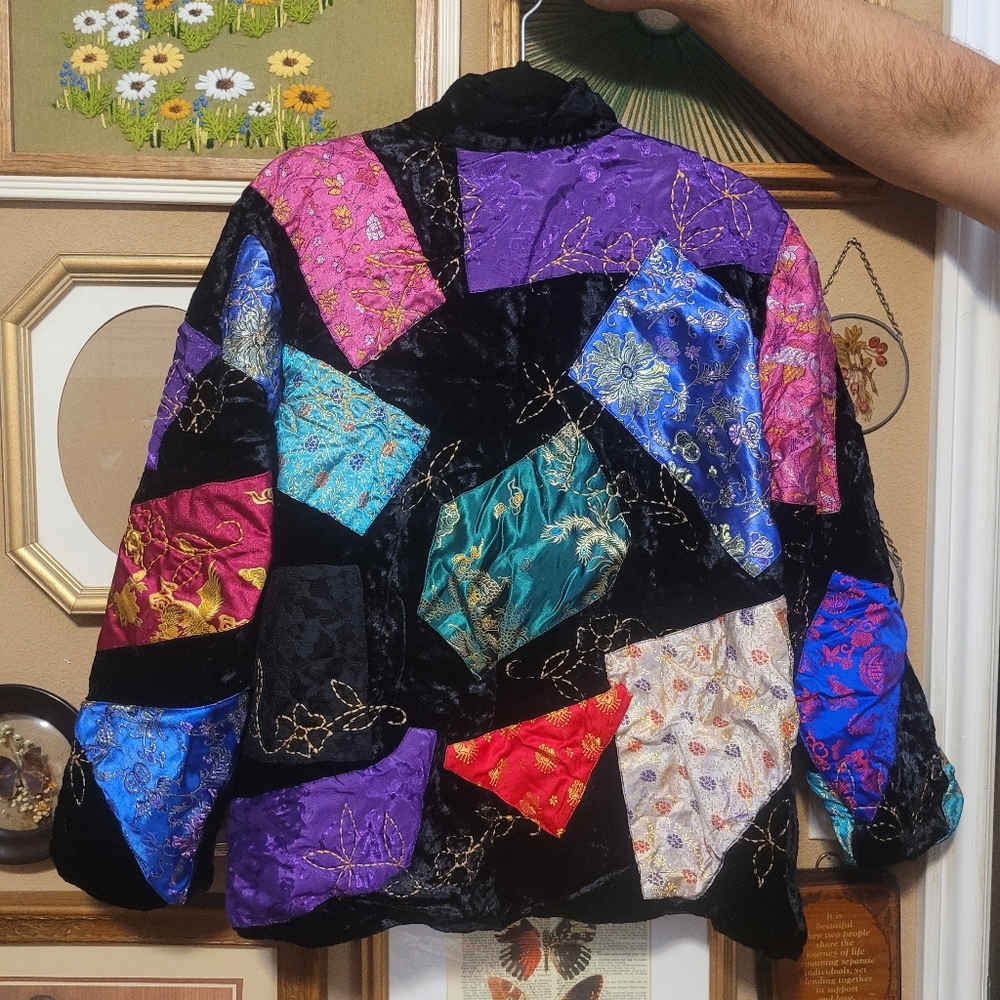 Vintage velvet patch jacket - Picture 2 of 4